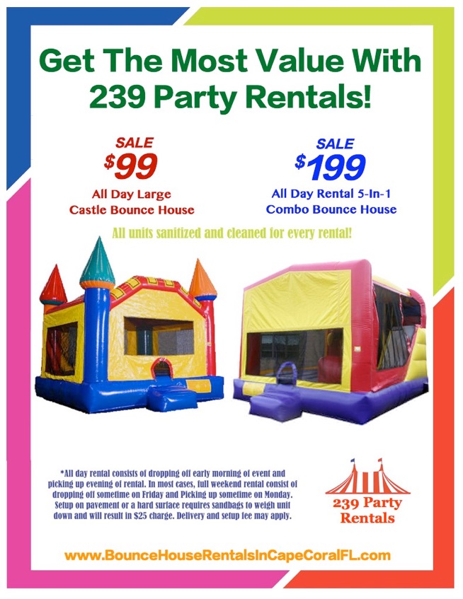 Party best sale rental prices